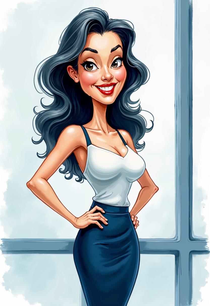 Businesswoman drawing 12