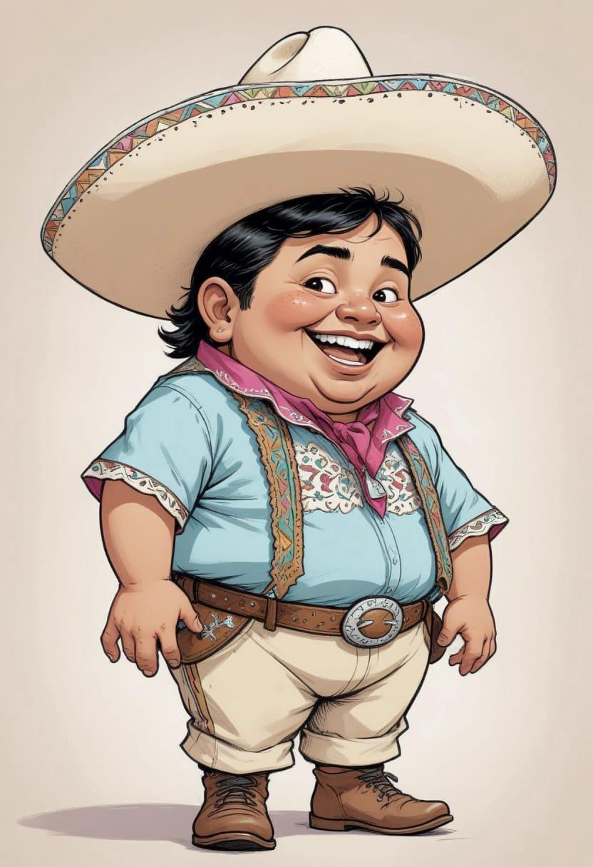 Mexican with sombrero hat 01