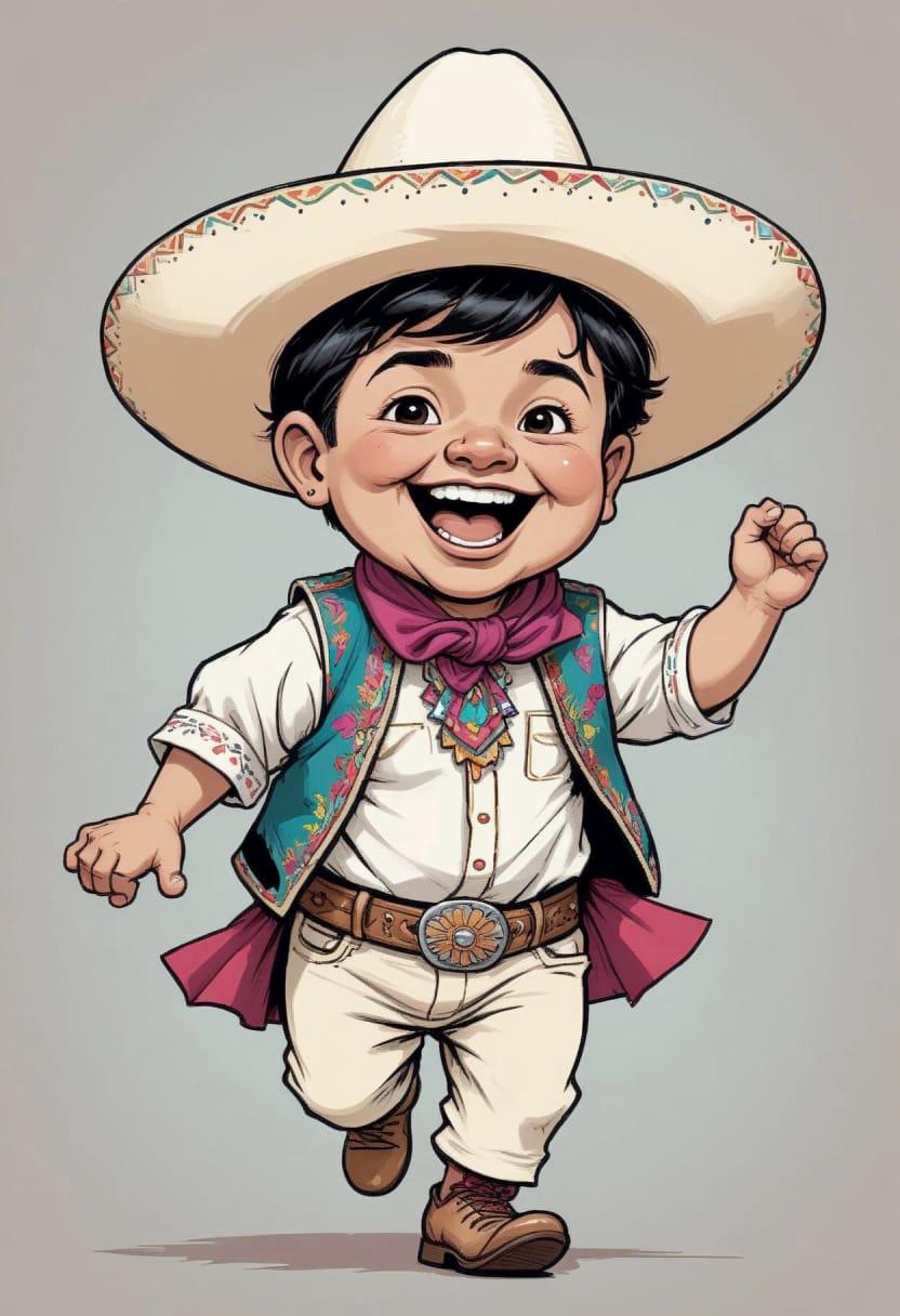 Mexican with sombrero hat 05