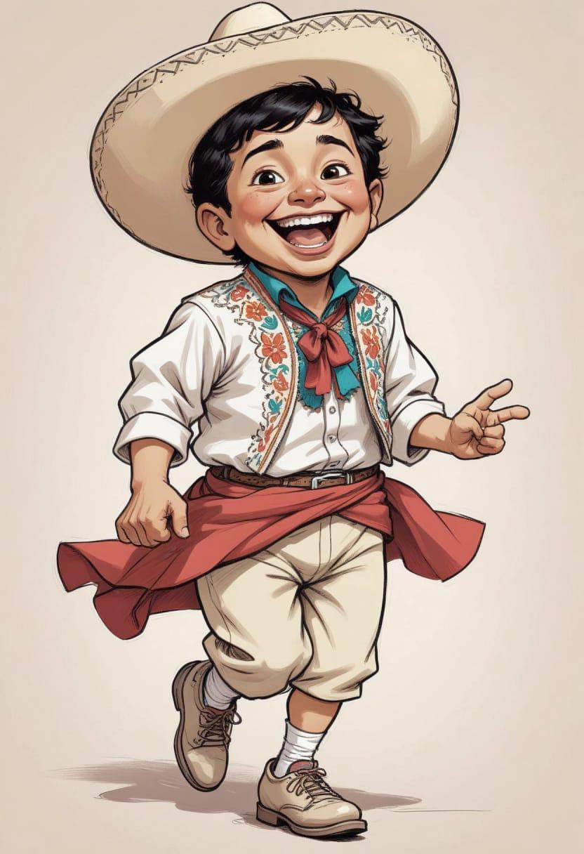 Mexican with sombrero hat 06