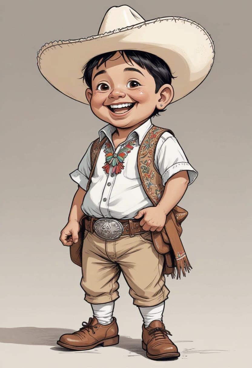 Mexican with sombrero hat 07