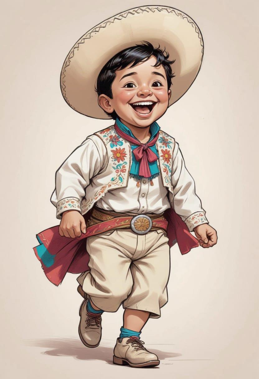 Mexican with sombrero hat 08
