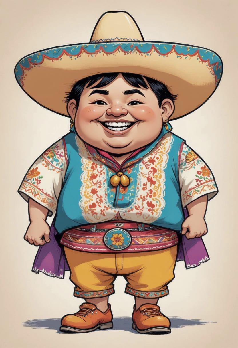 Mexican with sombrero hat 14