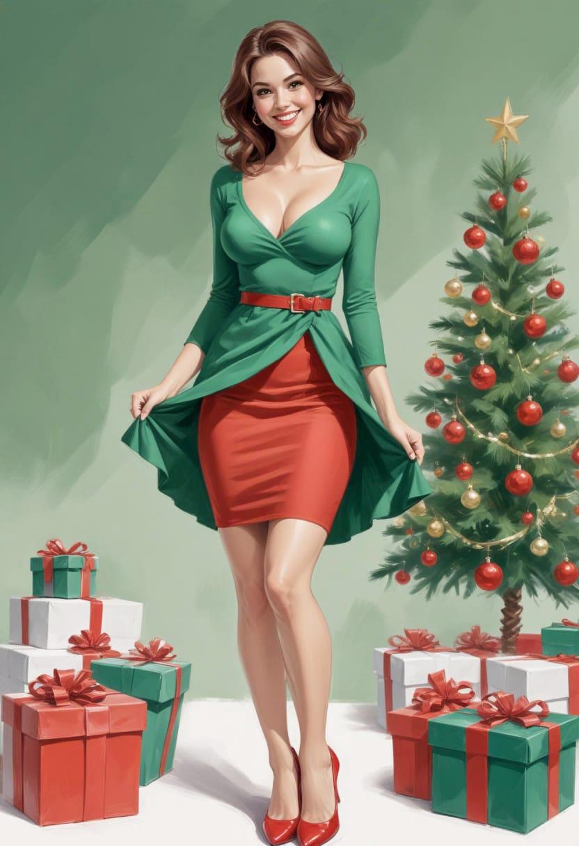 Christmas beautiful lady 19