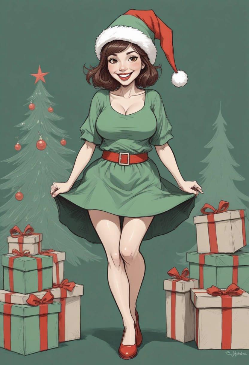 Christmas beautiful lady 20