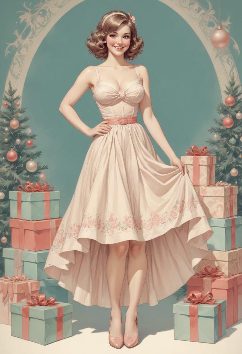 Christmas eve beautiful woman 09