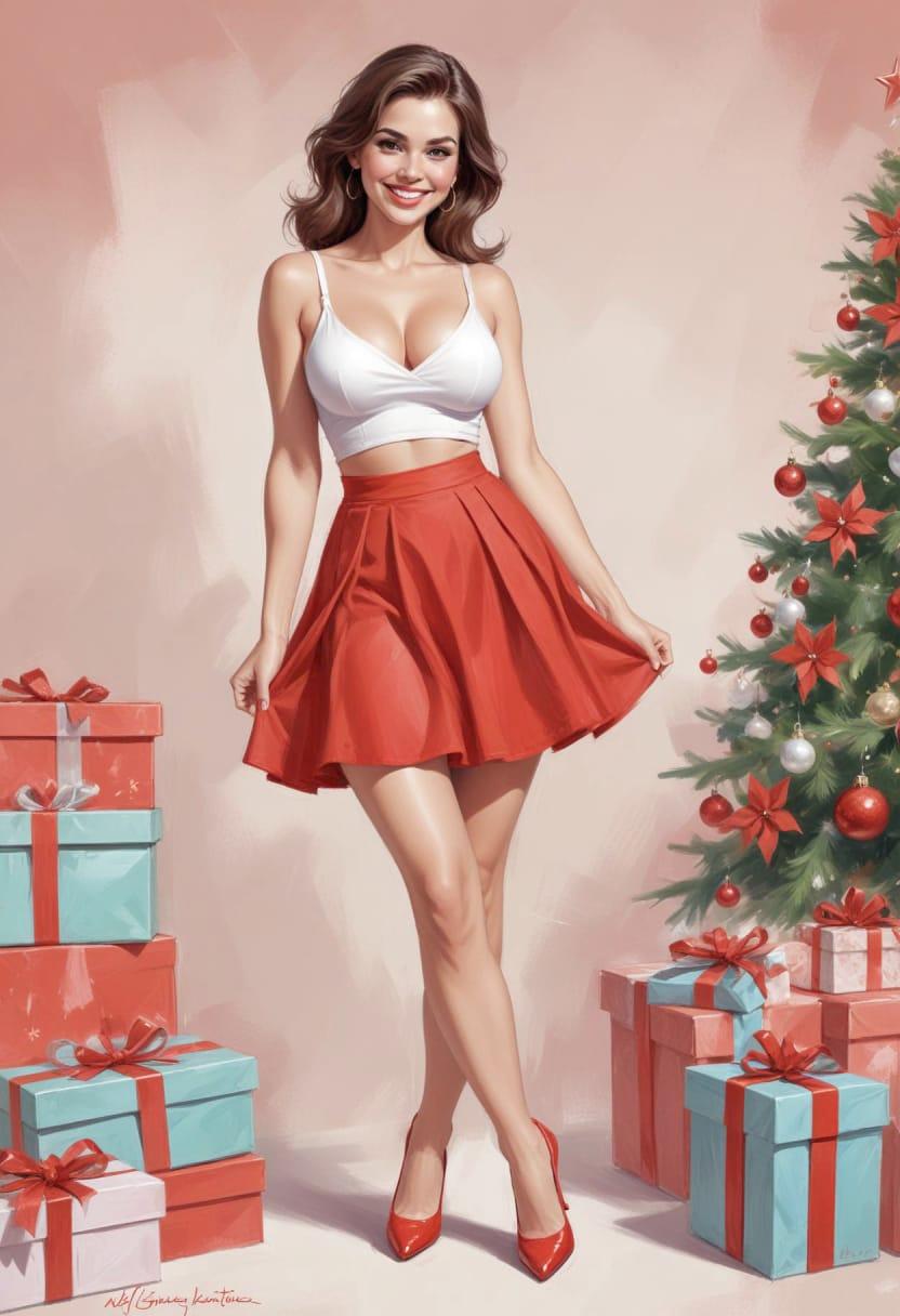 Christmas eve beautiful woman 16