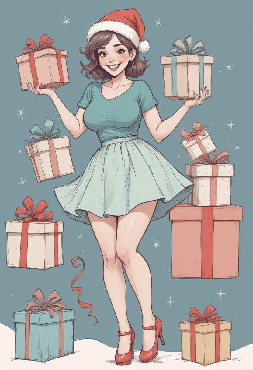 Christmas eve beautiful woman 17