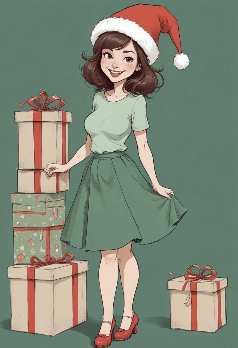Christmas eve beautiful woman 18