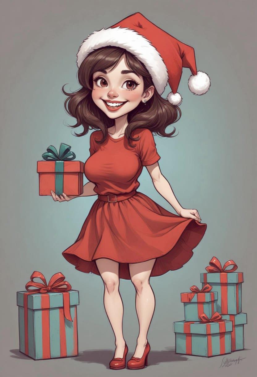 Christmas eve beautiful woman 19
