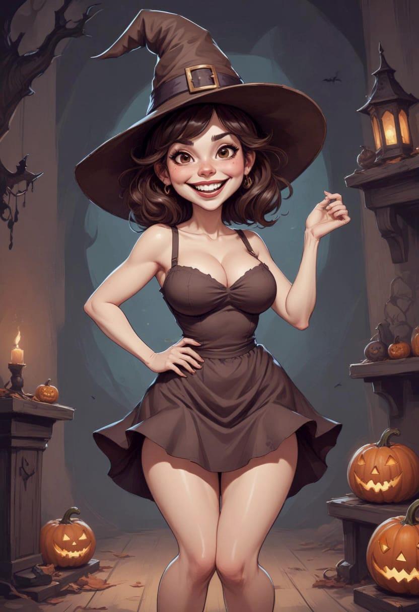 Cute girl halloween 01