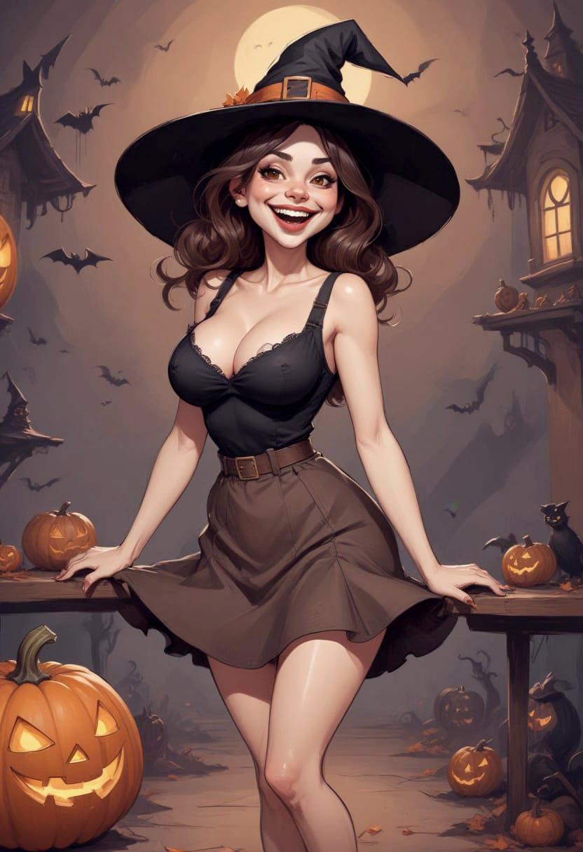 Cute girl halloween 02