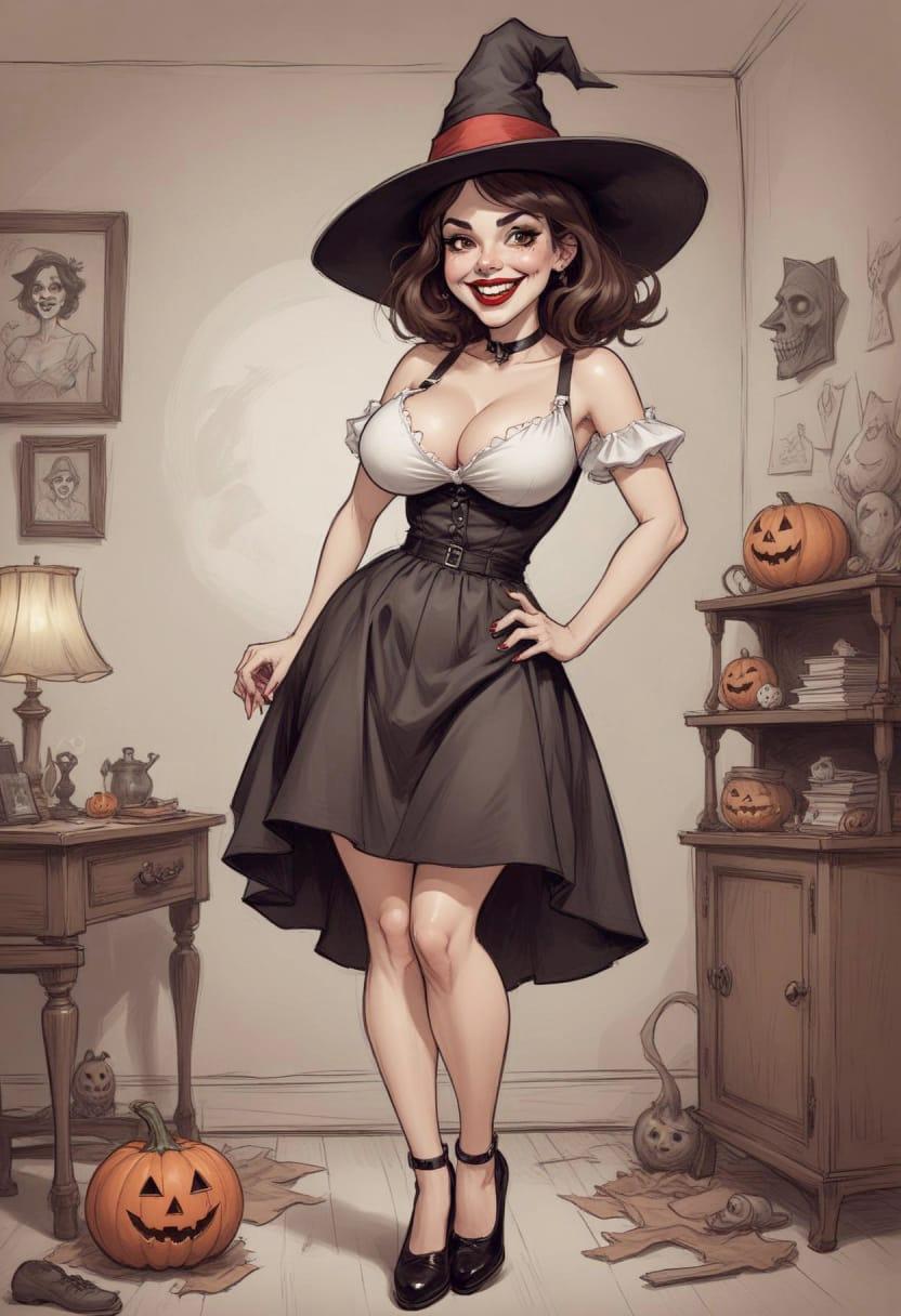 Cute girl halloween 14