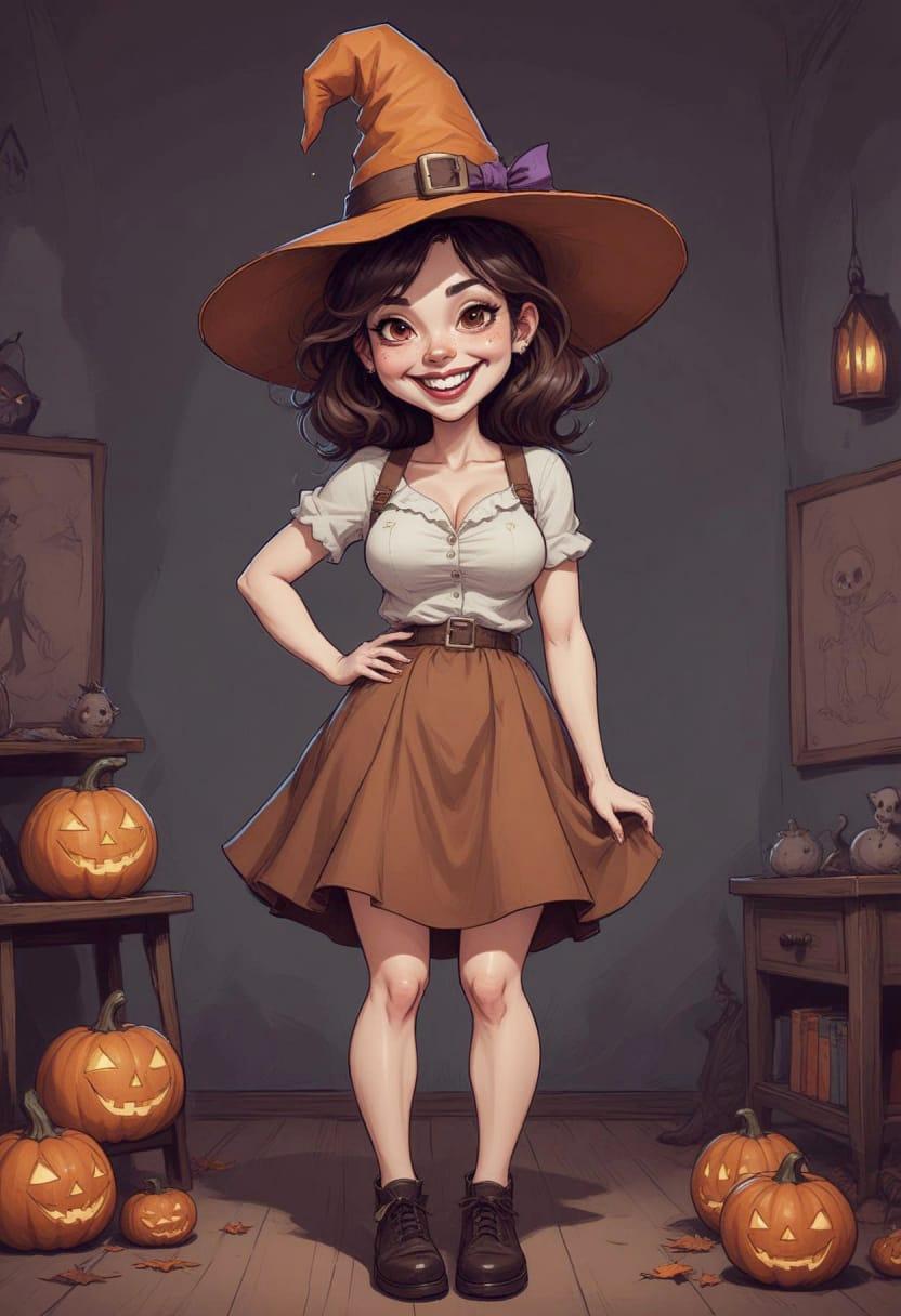 Cute girl halloween 16