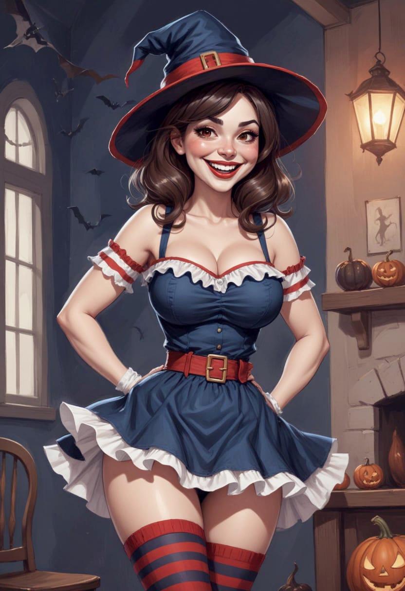 Cute halloween witch 03