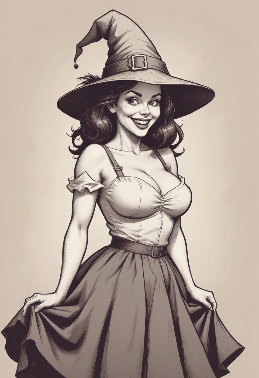 Cute halloween witch 13