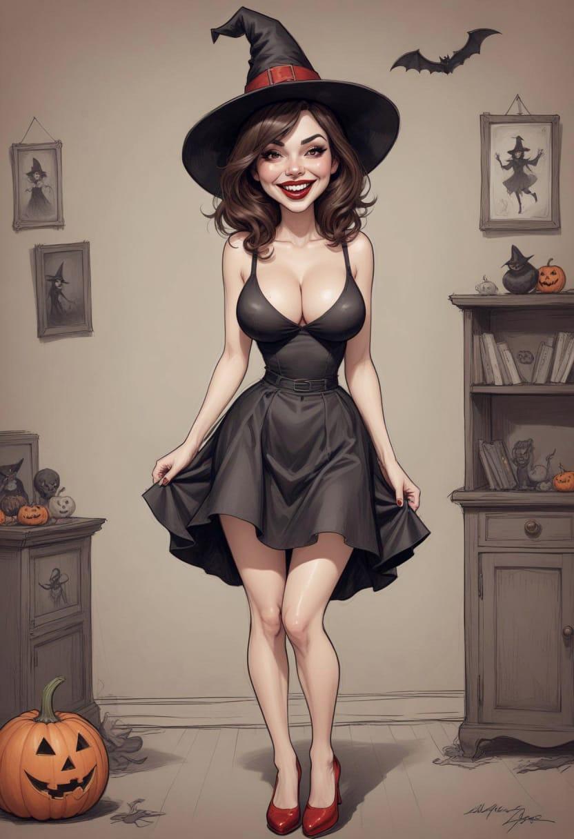 Cute pumpkin girl halloween 02