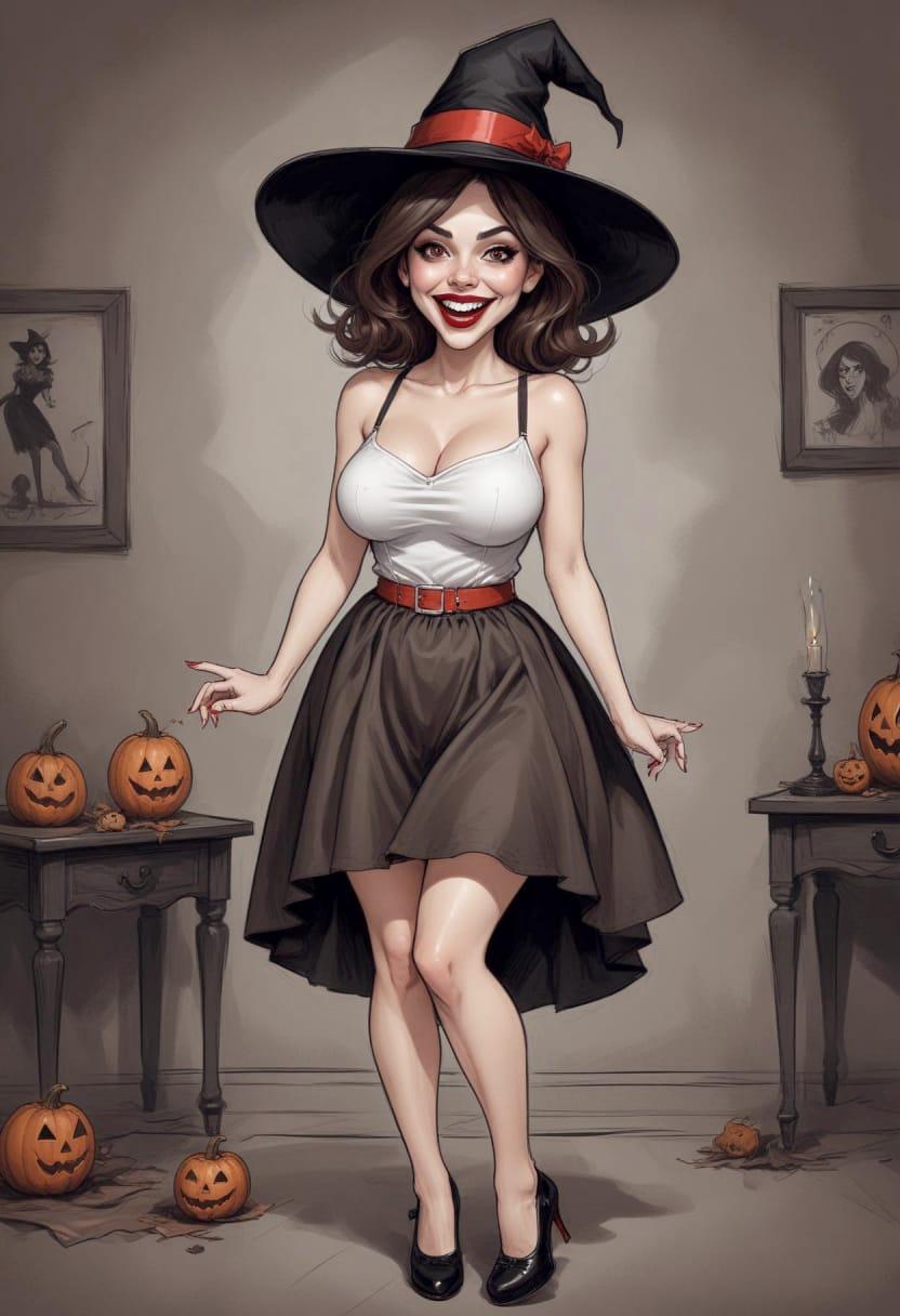 Cute pumpkin girl halloween 08