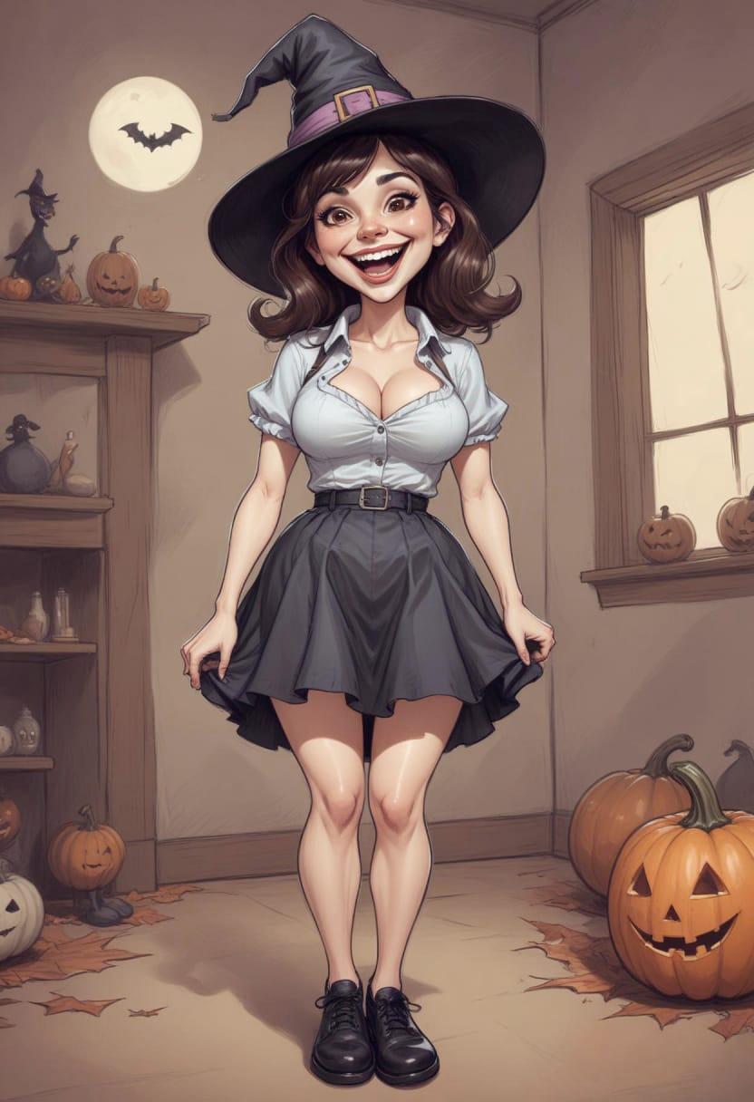 Cute pumpkin girl halloween 09