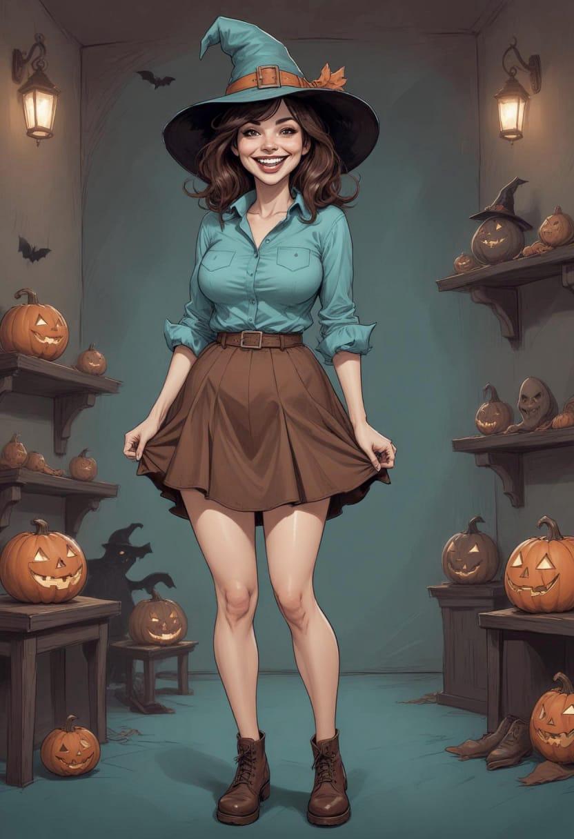 Cute pumpkin girl halloween 12