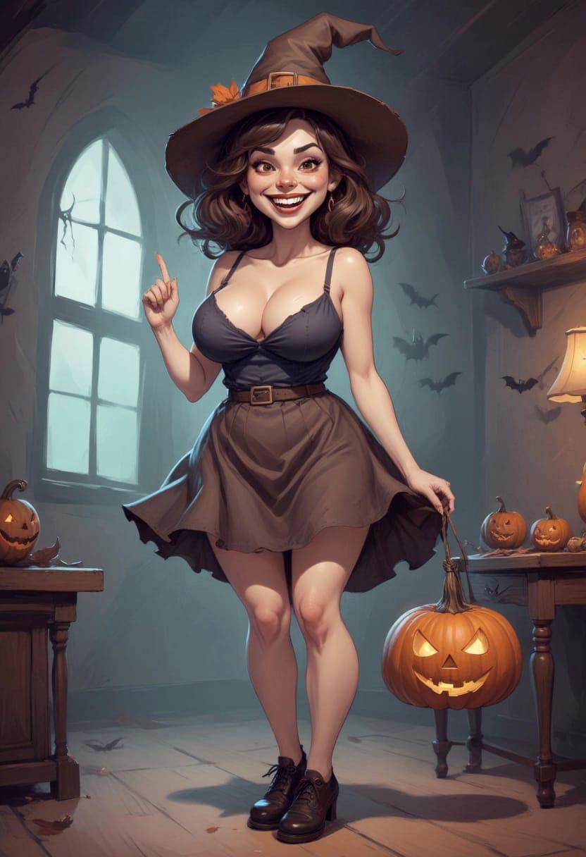 Cute pumpkin girl halloween 13