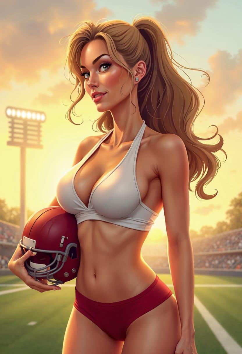 American football girl sports 05